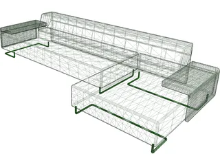 Lowland Sofa 3D Model preview