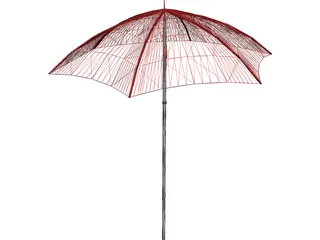 Beach Umbrella 3D Model preview