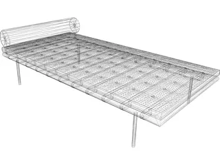 Mies Barcelona Couch 3D Model preview