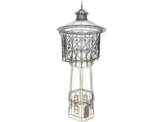 Water Tower 3D Model preview