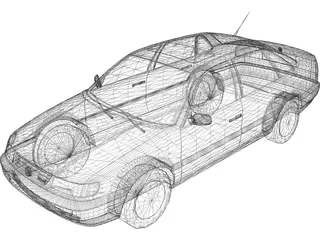 Volkswagen Passat (1997) 3D Model preview