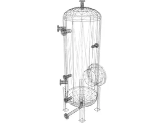 Industrial Air Receiver 3D Model preview