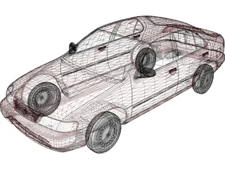Nissan Sentra GXE (1996) 3D Model preview