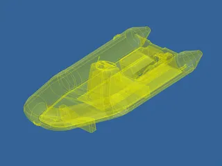 Tender Boat Inflatable [+Jet] 3D Model preview