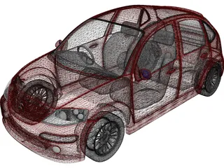 Citroen C3 3D Model preview