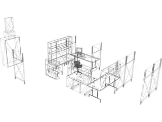 Office Furniture 3D Model preview
