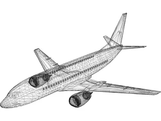 Boeing 737-500 3D Model preview