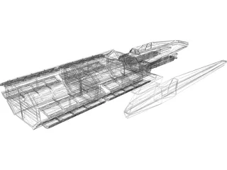Spaceship Cargotug 3D Model preview