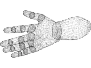 Hand Male 3D Model preview