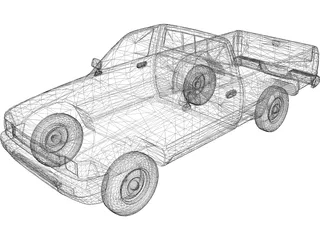 Toyota Pickup (1990) 3D Model preview