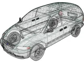 Plymouth Voyager SE (1996) 3D Model preview