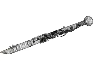Clarinet 3D Model preview