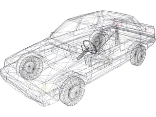 Toyota Corolla (1987) 3D Model preview