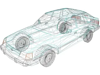 Ford Escort (1988) 3D Model preview