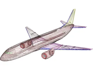 Boeing 737-300 3D Model preview