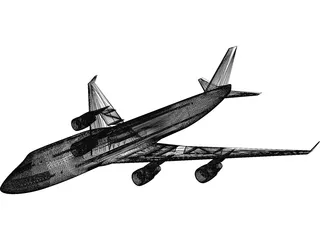 Boeing 747-400 3D Model preview