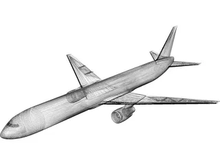 Boeing 767-300 3D Model preview