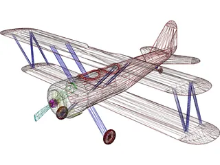 Biplane 3D Model preview