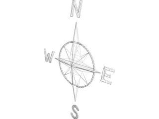 Compass Rose 3D Model preview