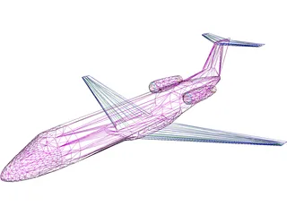 Gulfstream II Corporate Jet 3D Model preview