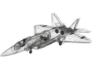 F-22 Raptor 3D Model preview