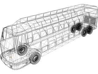 Tour Bus 3D Model preview