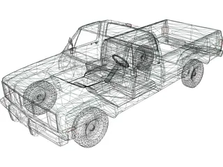 GMC Pickup (1985) 3D Model preview