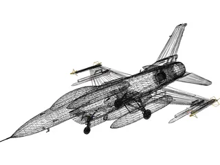 F-16C 3D Model preview