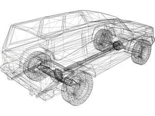Jeep Cherokee (1986) 3D Model preview