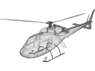 Eurocopter AS-355 Ecureuil 2 3D Model preview