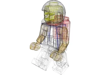 Legoman in Space Suit 3D Model preview