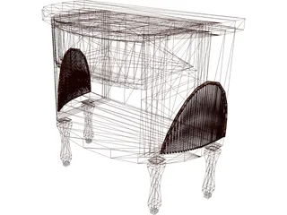Night Stand Table 3D Model preview
