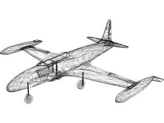 Lockheed T-33A Shooting Star 3D Model preview