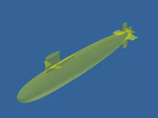 Skipjack Submarine 3D Model preview