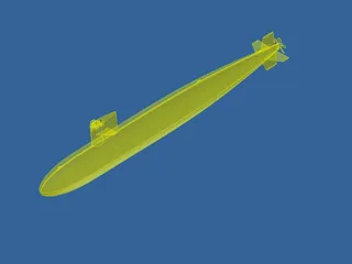 Sturgeon Submarine 3D Model preview