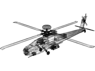 Boeing AH-64 Apache Longbow 3D Model preview
