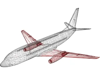Boeing 737-200 3D Model preview