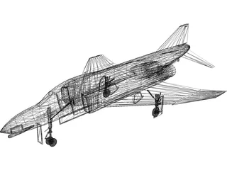 F-4 Phantom II 3D Model preview