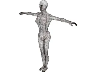 Swimmer Female 3D Model preview