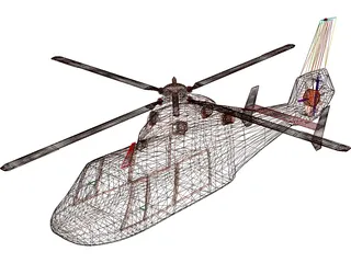 Eurocopter HH-65 Dolphin Coastguard 3D Model preview
