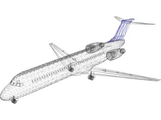 Boeing 717-200 3D Model preview
