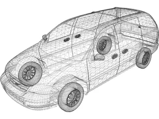 Ford Windstar (2000) 3D Model preview