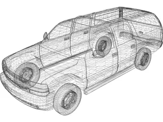 Chevrolet Suburban (2000) 3D Model preview