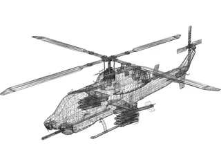 Bell AH-1Z 3D Model preview