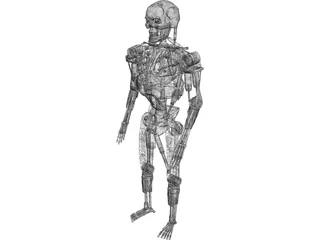 Terminator T-800 Metal Skeleton 3D Model preview