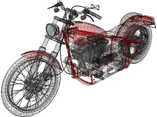 Harley-Davidson Softtail 3D Model preview