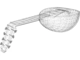 Lute 3D Model preview