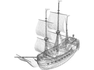Galleon 3D Model preview
