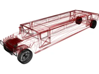 Hummer Limousine 3D Model preview