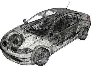 Renault Megane 3D Model preview